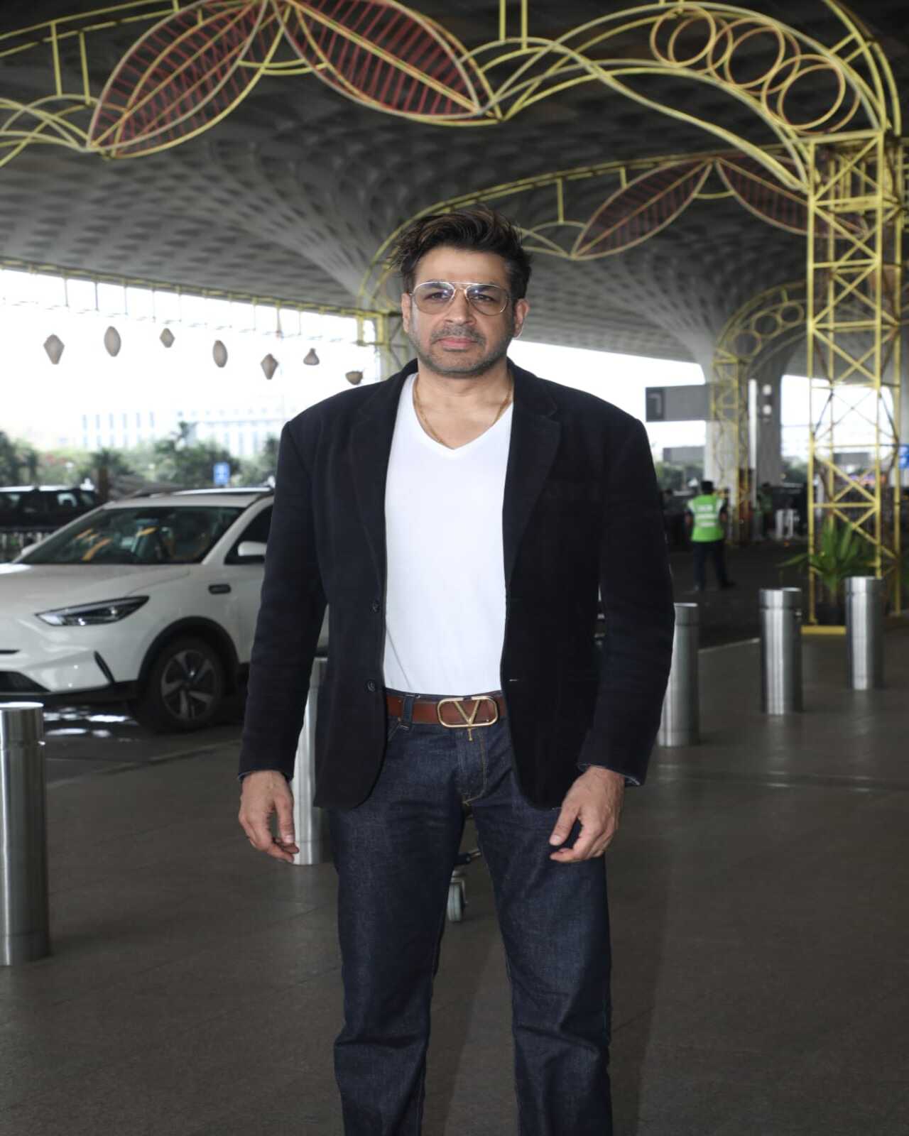 The Ba***ds of Bollywood star Rajat Bedi was seen at the airport as he flew out of the city.